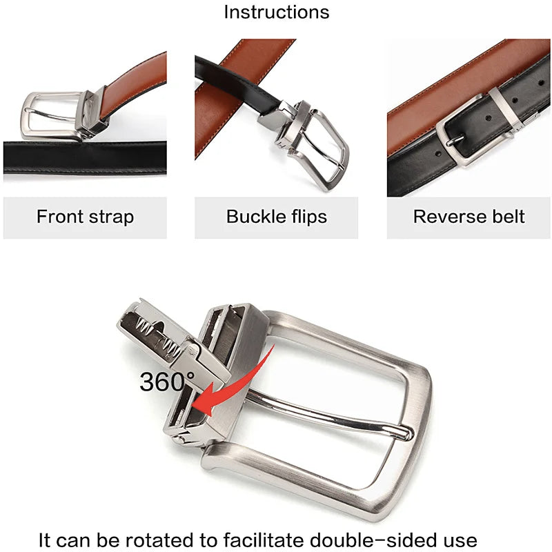 Reversible Leather Men's Belt