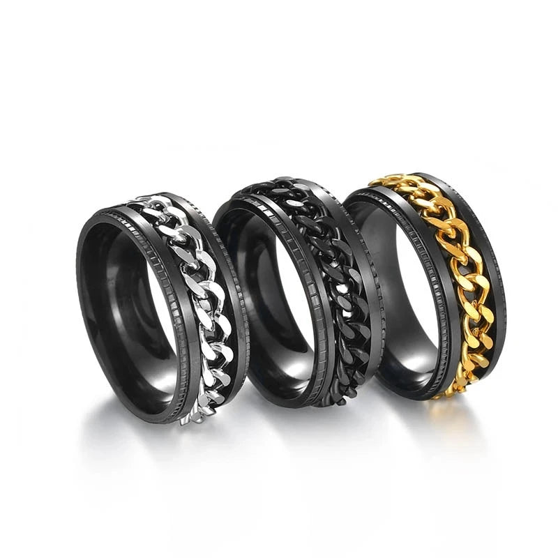 Cool Black Spinner Chain Ring