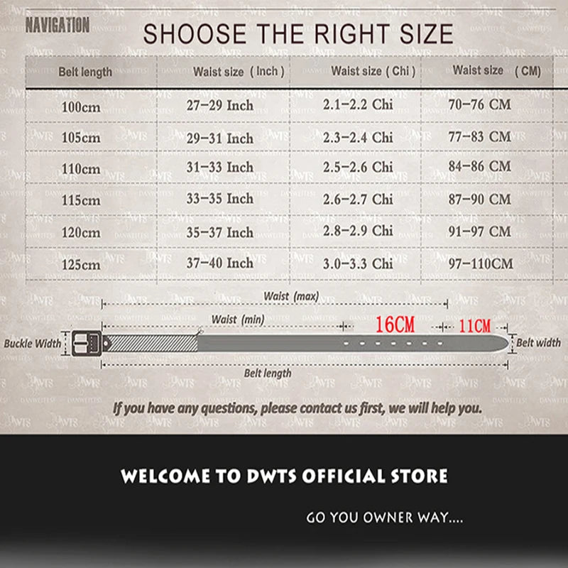 High-Quality Leather Men's Belt