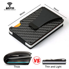 DIENQI Carbon Fiber RFID Card Holder
