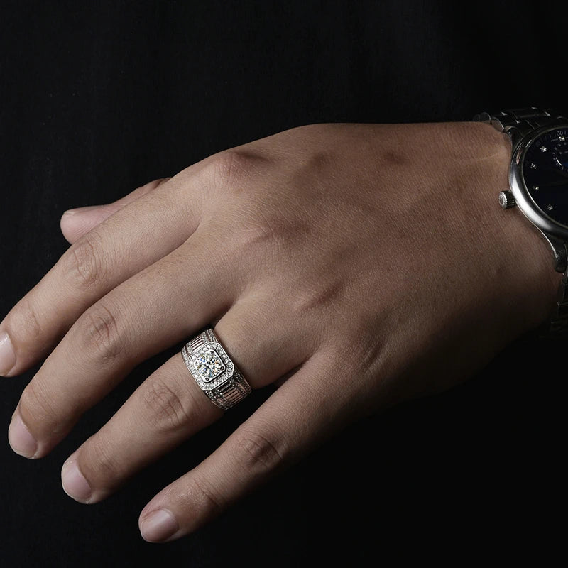 GRA Luxury Caramossian Stone Diamond Ring