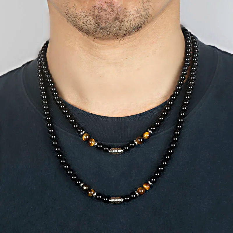 Tiger Eye Stone Pendant Necklace