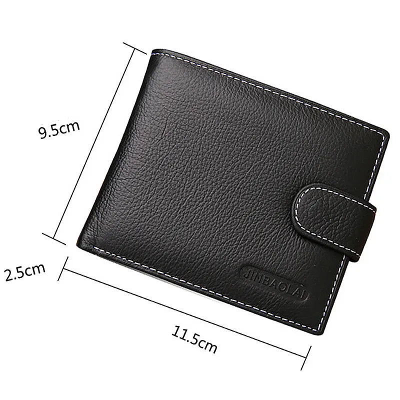 JINBAOLAI Cow Leather Men's Wallet