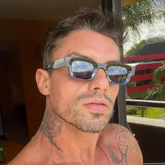 Fashion Retro Punk Rectangle Sunglasses
