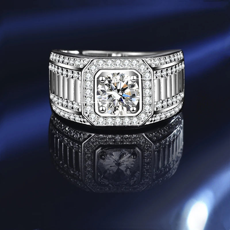 GRA Luxury Caramossian Stone Diamond Ring