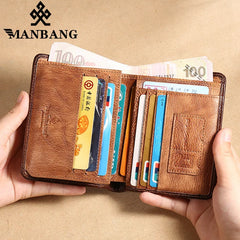 Manbang RFID Leather Trifold Wallet